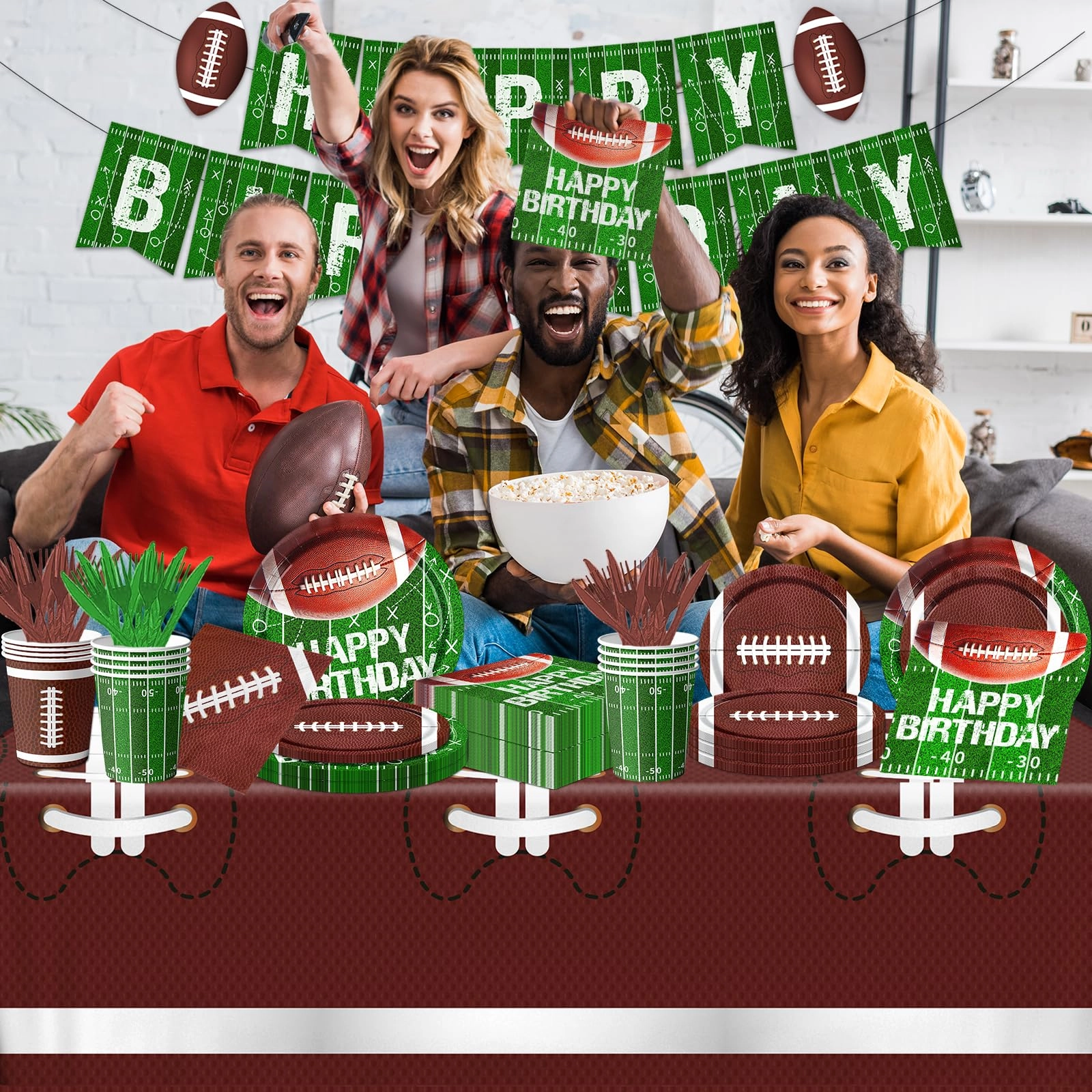 Football Party Tableware Set - 25 piece(s) Birthday
