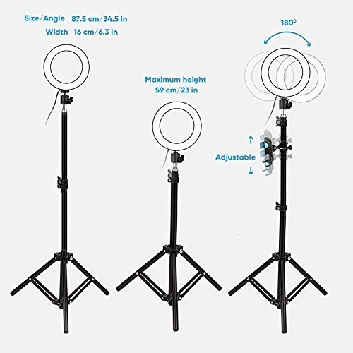 Ring Light LED - 6" Tripod 3 Light Modes