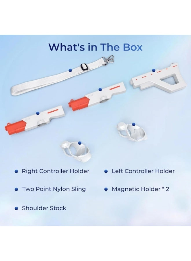 Magnetic VR Machine Gun/Pistol Controller Holder - For Meta Quest 3/Quest 3S