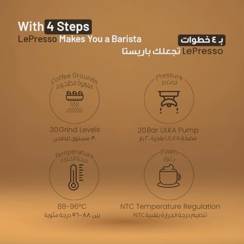 LPCFFVSA0047SL - Dual Boiler Dual Pump Touch Display Conical Burr Grinder Milk Steamer