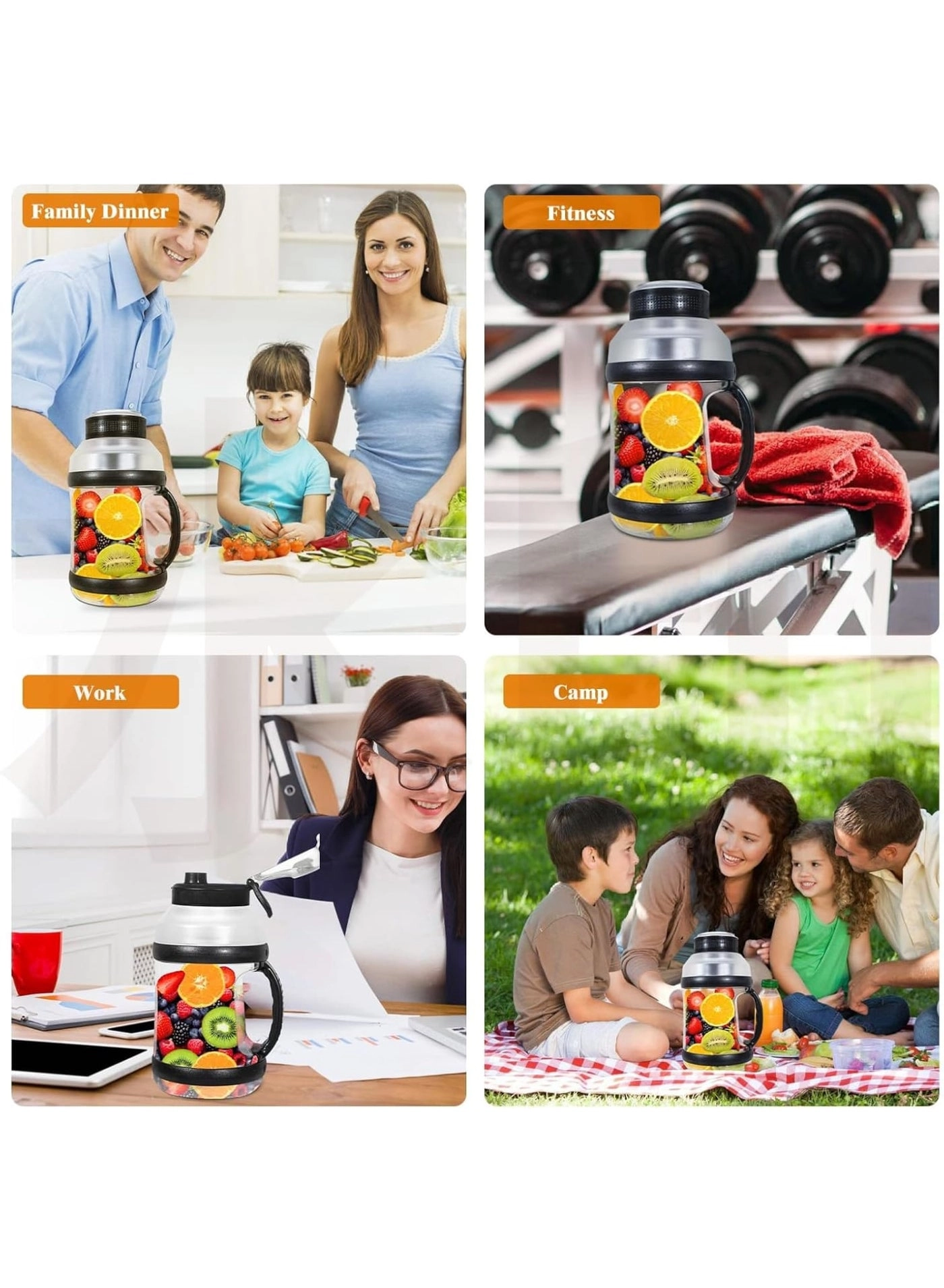 Portable Blender - 6 Blades USB Rechargeable