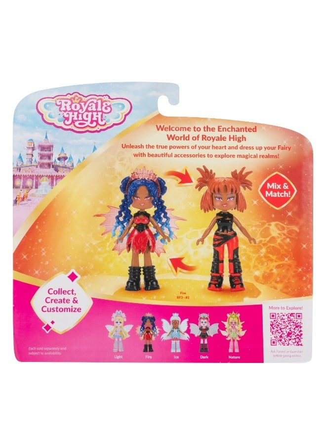 Fire Fairy Doll Figure - 3-Inches Core Deluxe Ages 5+