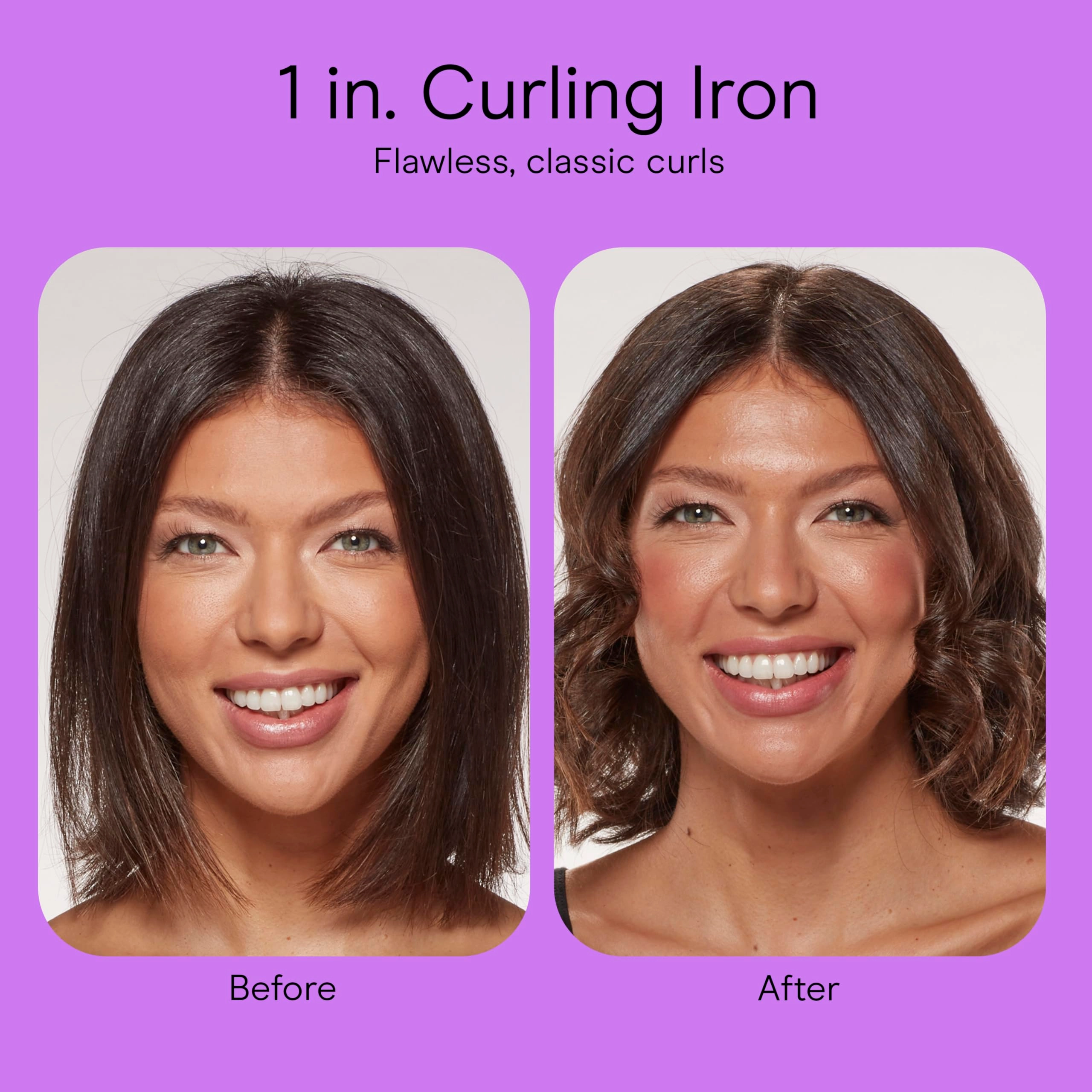 Double Ceramic Curling Iron - 1-Inch