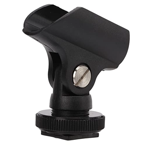Microphone Clip Holder - Adjustable 1/4 inch Cold Shoe Mount
