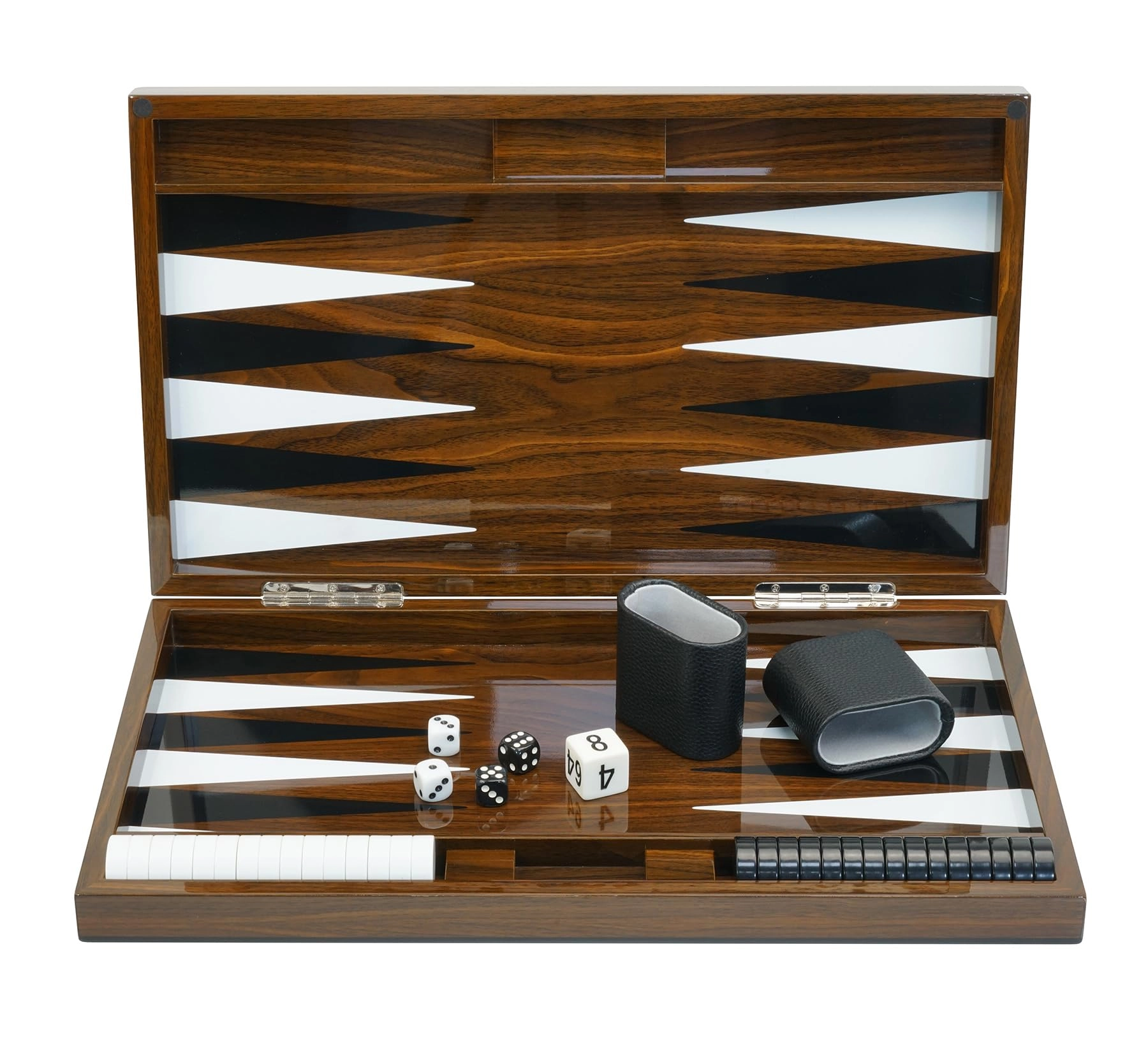 TimelyBuys Backgammon - Deluxe Wood Lacquered
