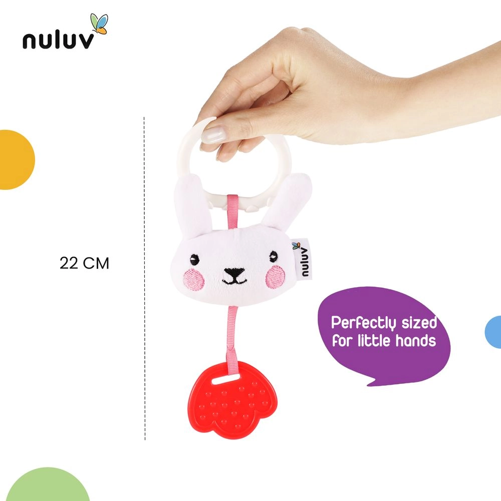 Playtime Bunny Teether - Silicone Teething Ring Soft Plush