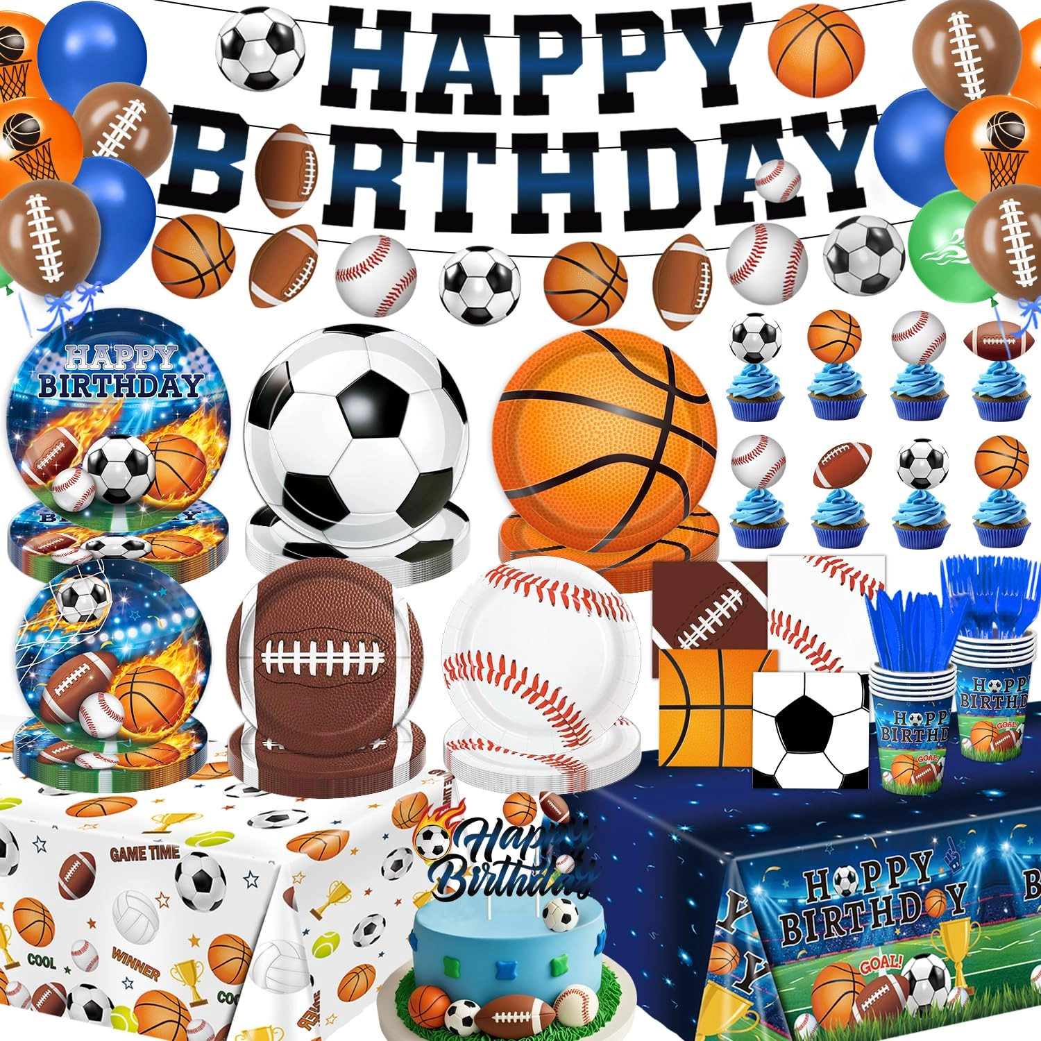 Sports Birthday Party Decorations - 191 PCS Birthday