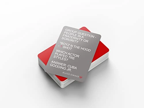 Black People Trivia Card Game - English 21 years and up 100 pieces