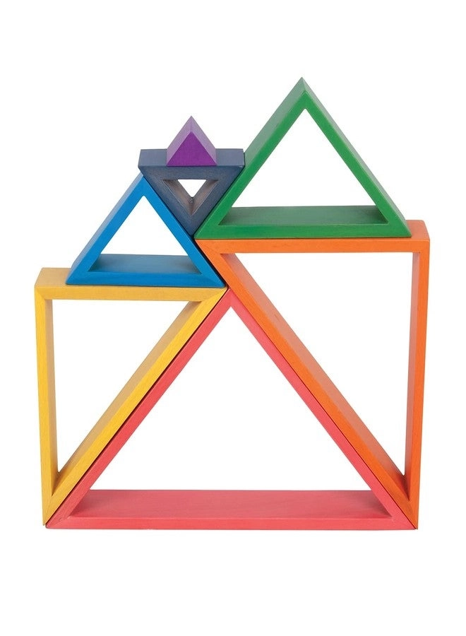 Wooden Rainbow Architect Triangles - 12 months+