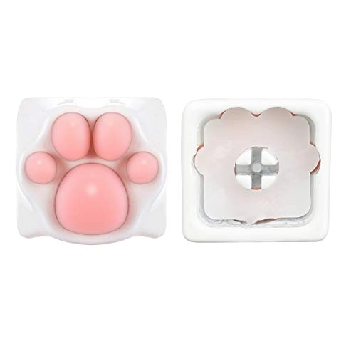 Cat Paw Keycaps - 2 Pack Pink + White