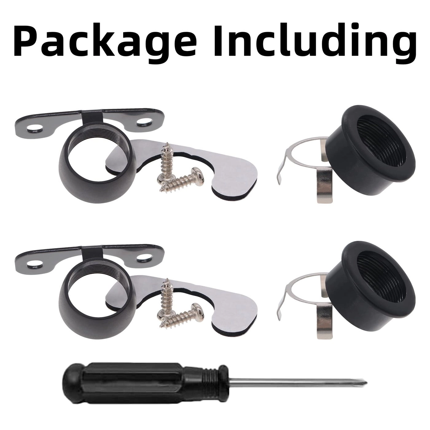 Round Car Rear Camera Mounting Bracket Kit - Butterfly Mount Flush Mount 4 Kits