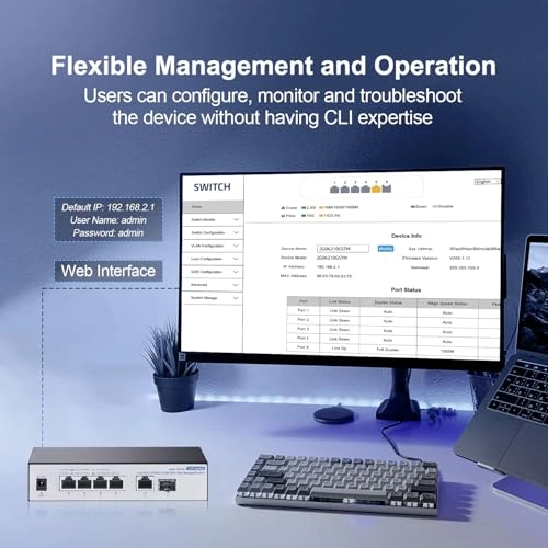 4x2.5G + 10G Eth + 10G SFP Managed 6-ports