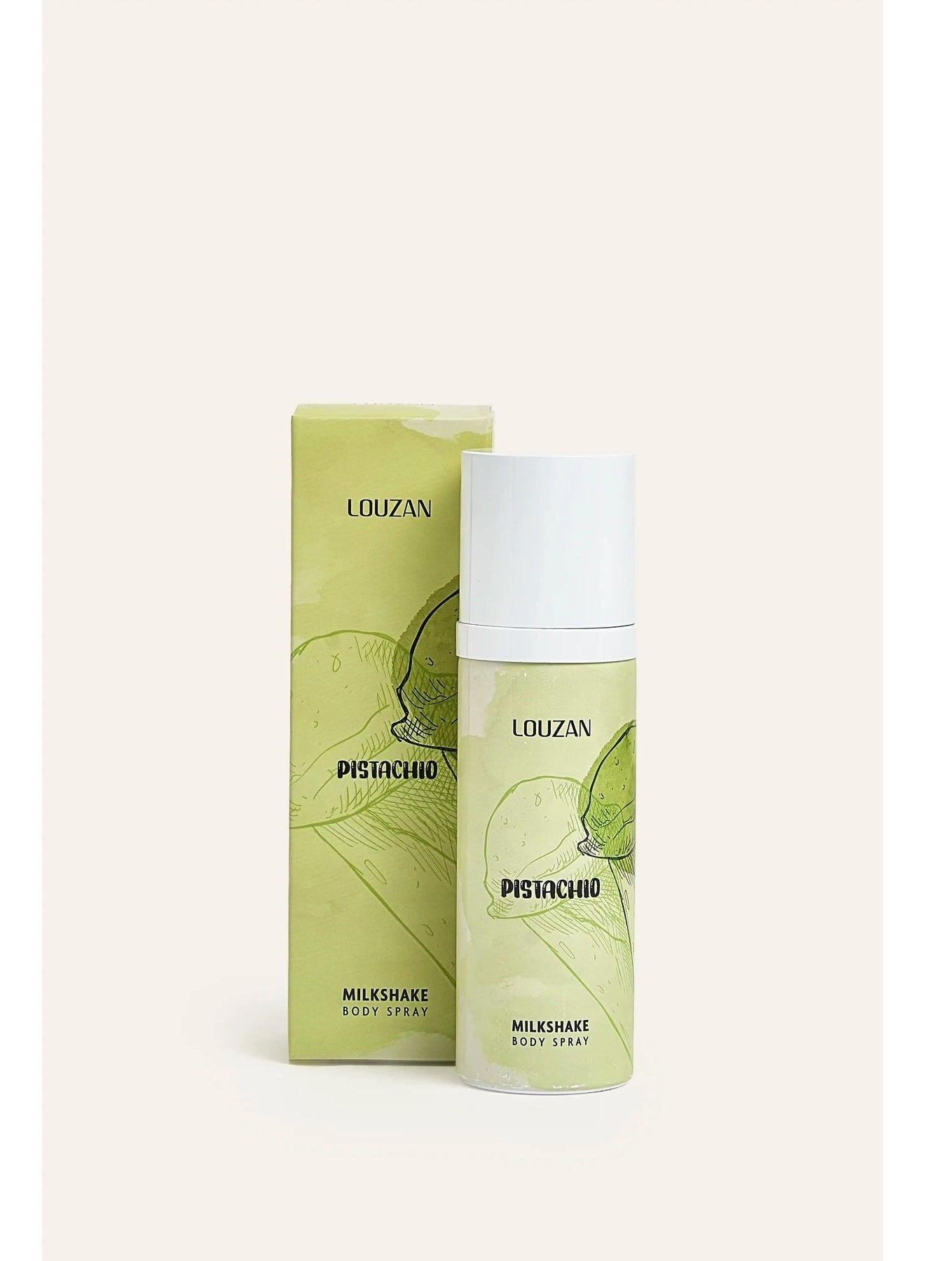 LOUZAN Pistachio Milkshake Body Spray - 100ml Pistachio, Raspberry & Tonka Bean Gourmand Fragrance