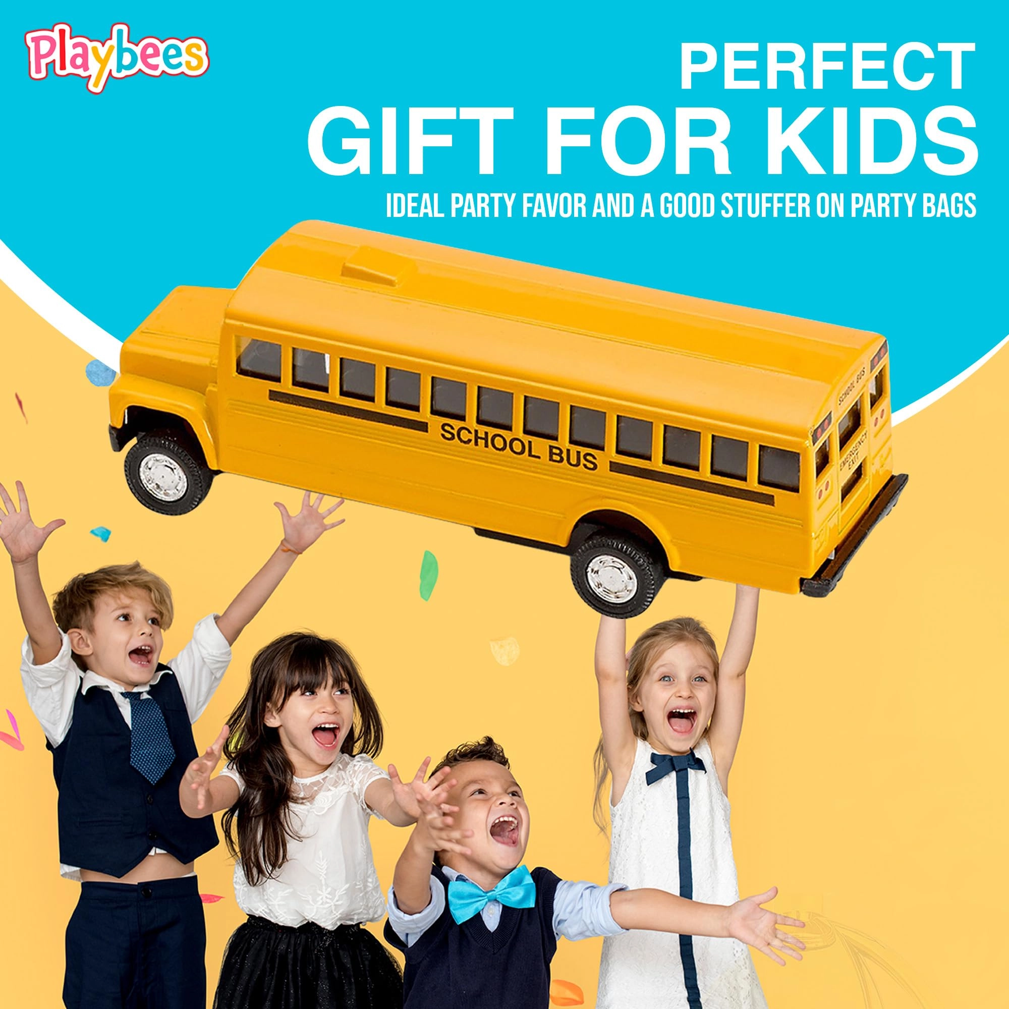 Diecast School Bus - 2 pcs