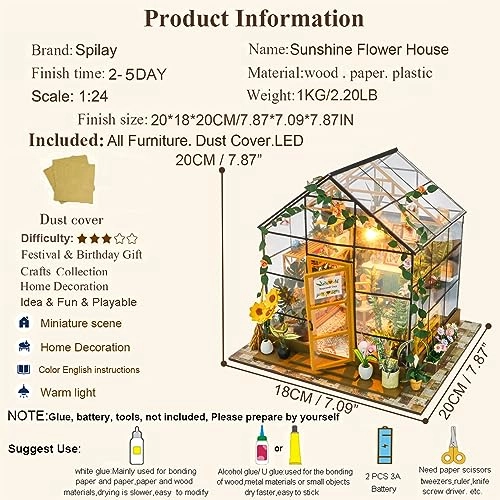 DIY Miniature Dollhouse Kit - 124 scale