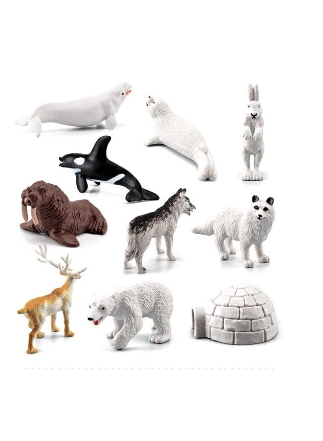 Mini Arctic Animals Figurines 10 pcs