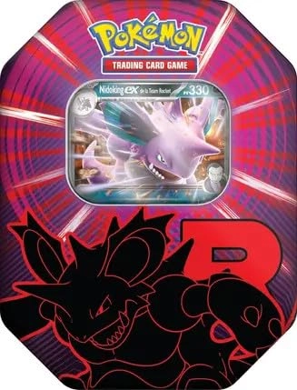 Metal Box Team Rocket 2025 - 1 Shiny Promo Card 4 Boosters