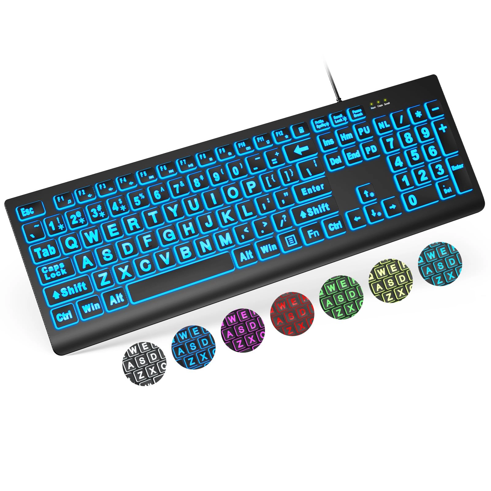 Large Print Backlit Keyboard - Standard Wired