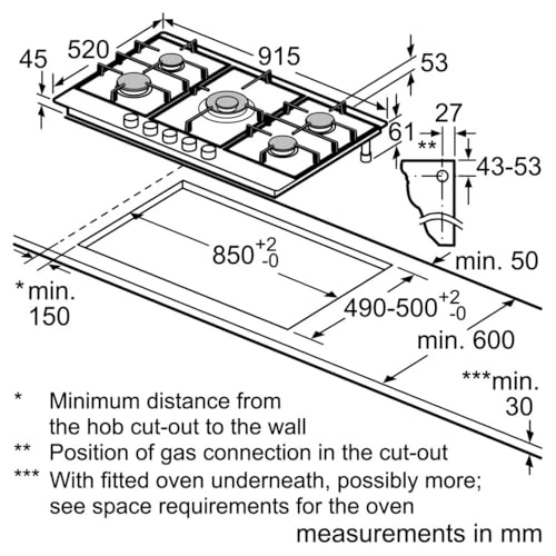 Series 6 PCR9A5I90M Gas hob