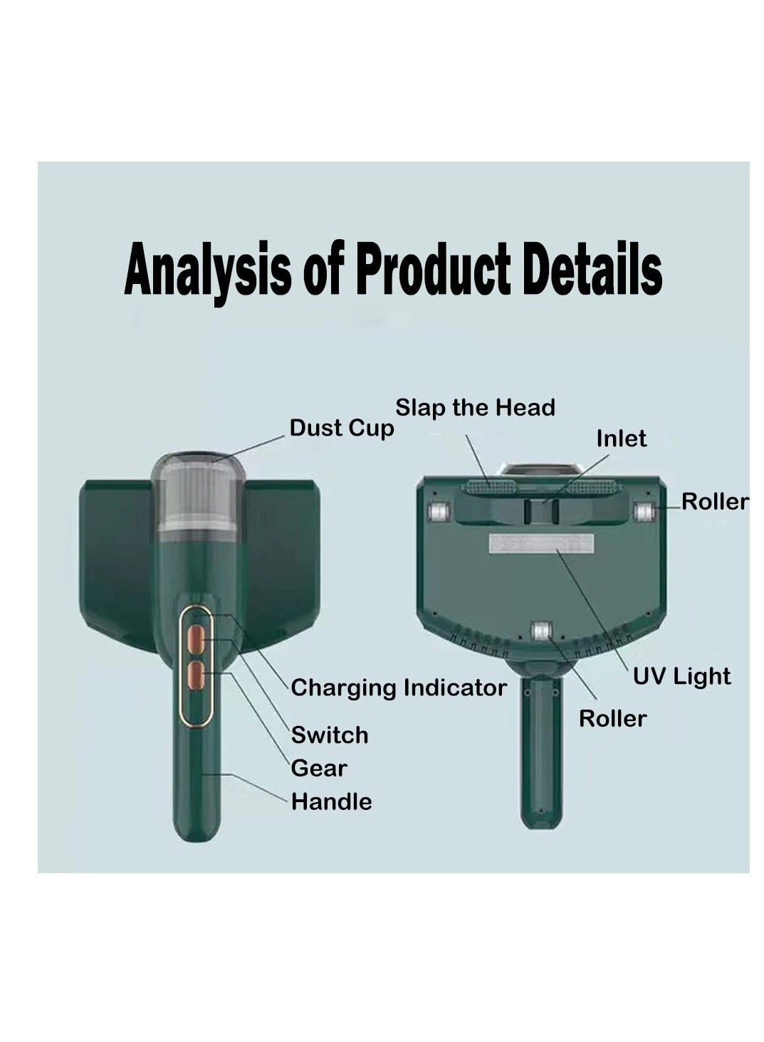 Bed Vacuum Cleaner - UV-C Cordless 55W