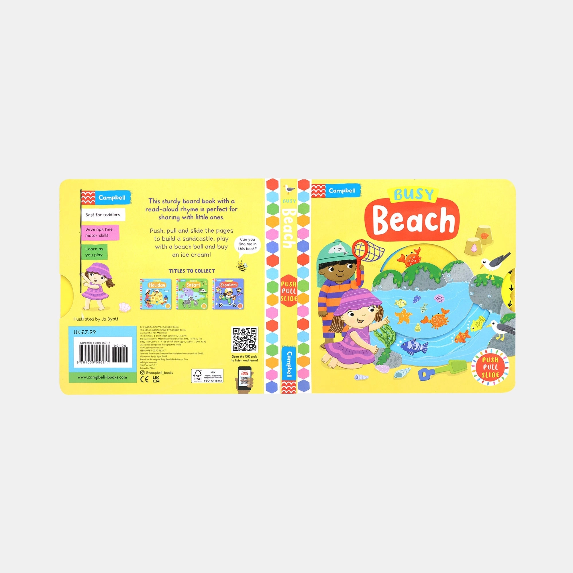 Busy Beach - A Push, Pull, Slide Book