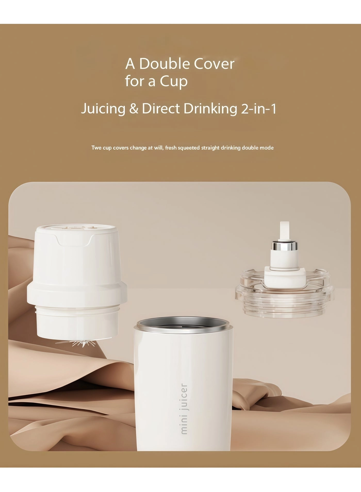 Mini Portable Travel Electric Juicing Cup - 380 ml