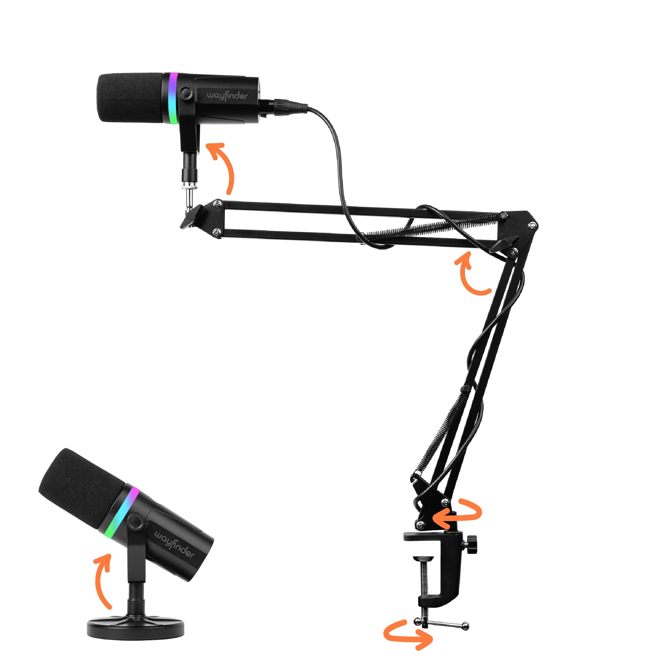Wayfinder Supply Co. WF-BROADCASTBOOM-MIC USB+XLR Microphone
