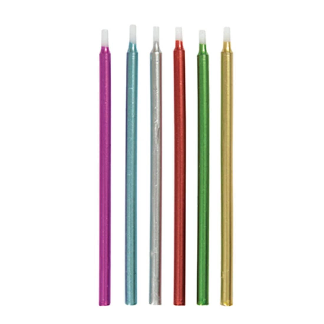 Party Zone Birthday Metallic Candles - 12 pieces