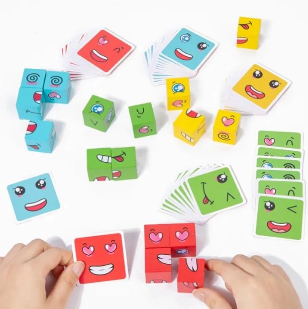 Face Change Blocks Game - 5-12 72 pieces