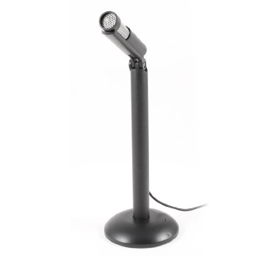 3.5mm Stereo Studio Speech Microphone Mic Stand Mount - Black Small