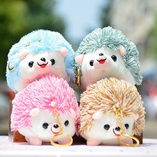 Hedgehog Mini Cute Cartoon 12 cm Plush - Hanging Keychain Light Green