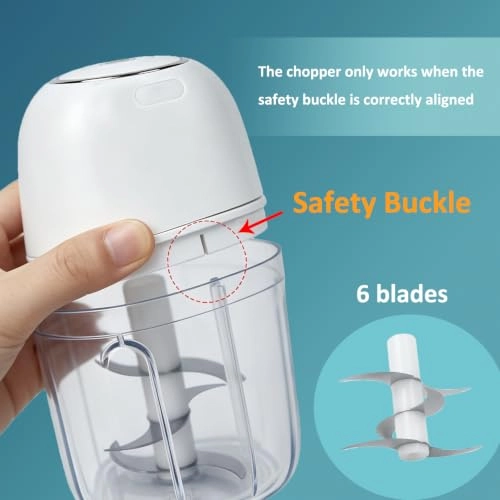 Mini Electric Kitchen Chopper - 350 ml USB Rechargeable