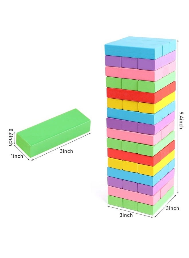 Wooden Stacking Board - Multicolor 48pcs