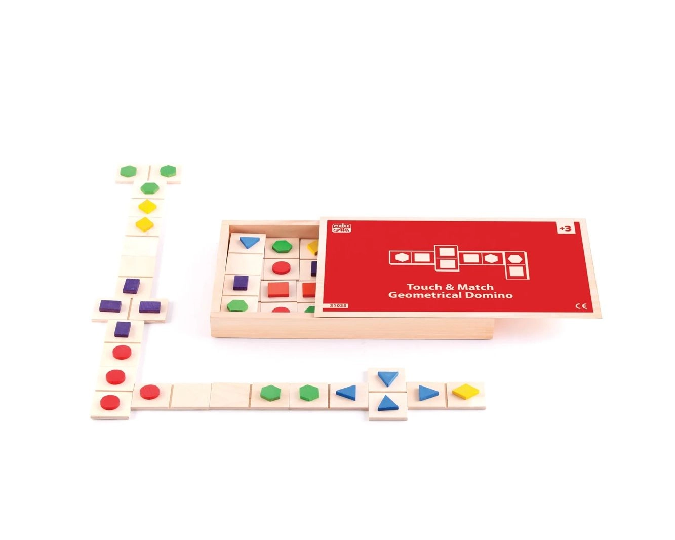 Edu Fun Touch And Match Geomatrical Dominoes - Suitable for 3 years and above 28 Pcs