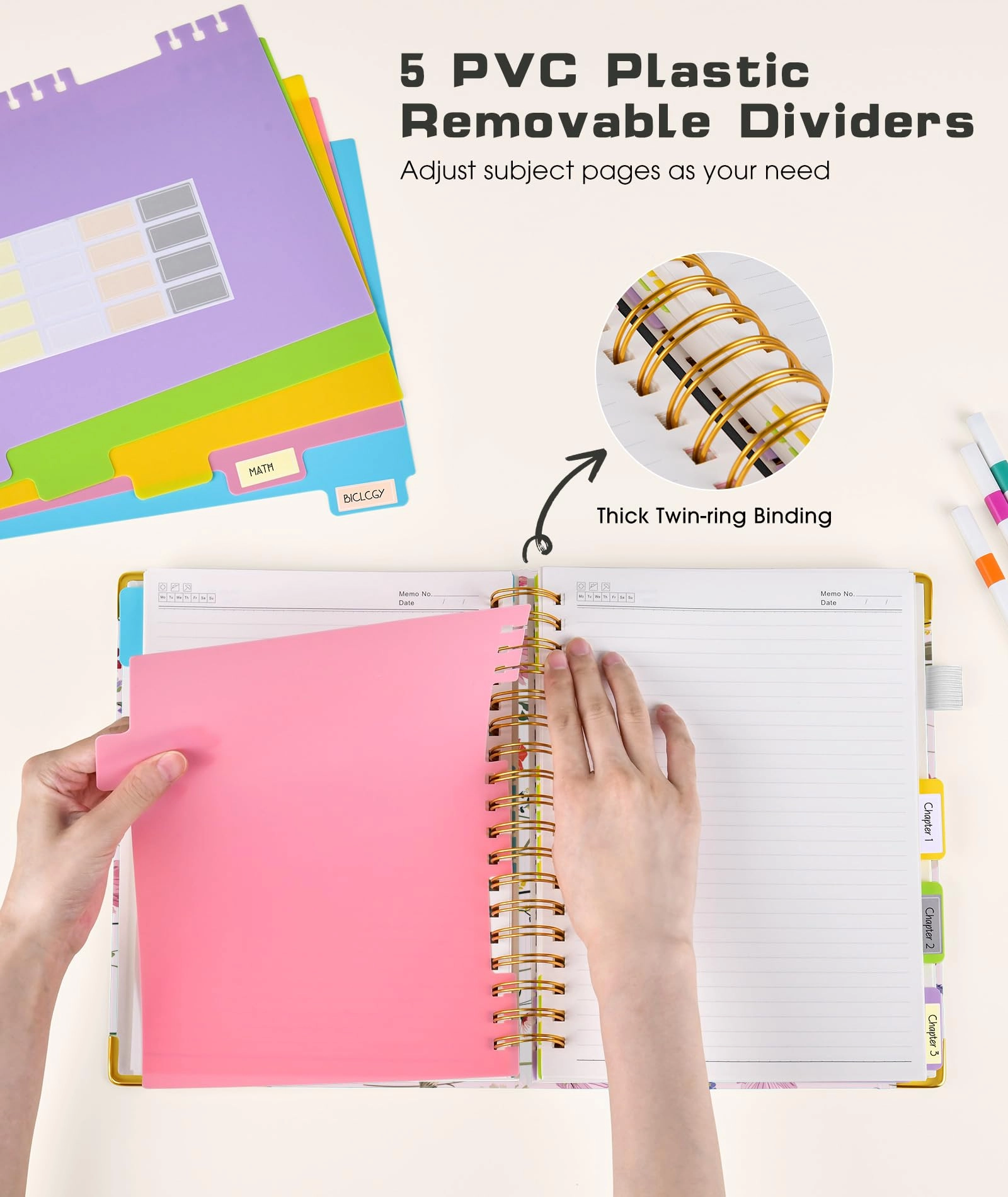 Spiral Notebook Large Hardcover - Lined 150 Sheets