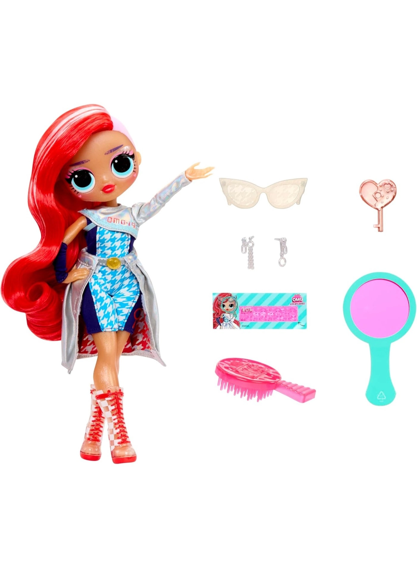 Eye Spy Fashion Doll - Interactive Unboxing Color Change Charm Key Necklace