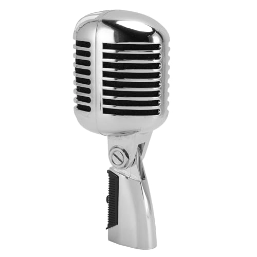 Classic Retro Style Zinc Alloy Self Tensioning Rotating Rack Wired Microphone