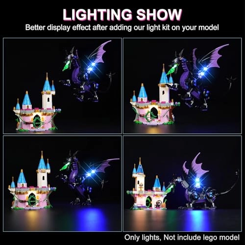 LED Light Kit for LEGO Maleficent’s Dragon Form 43240