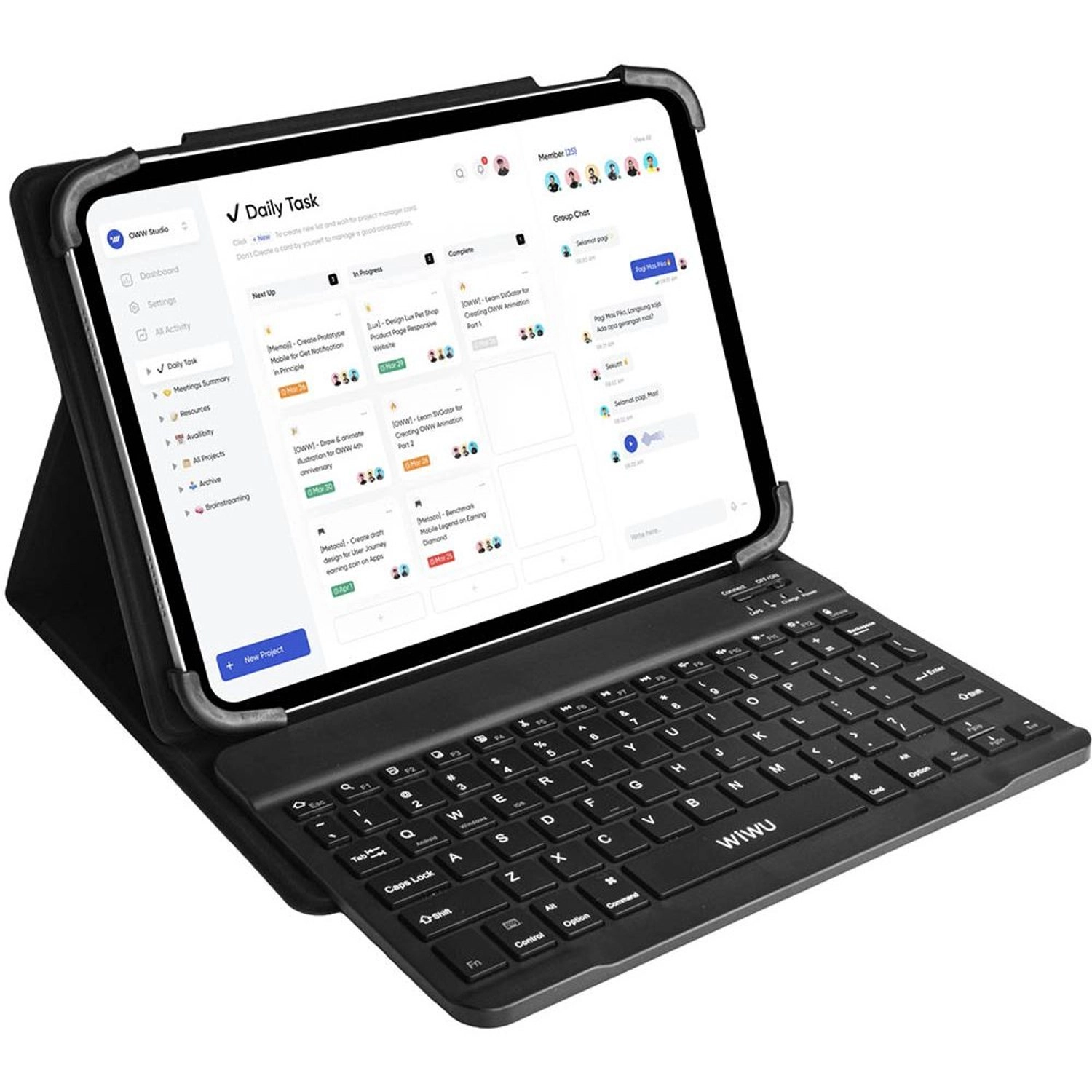Keyboard Case with Pen Slot for iPad 9/11-inch