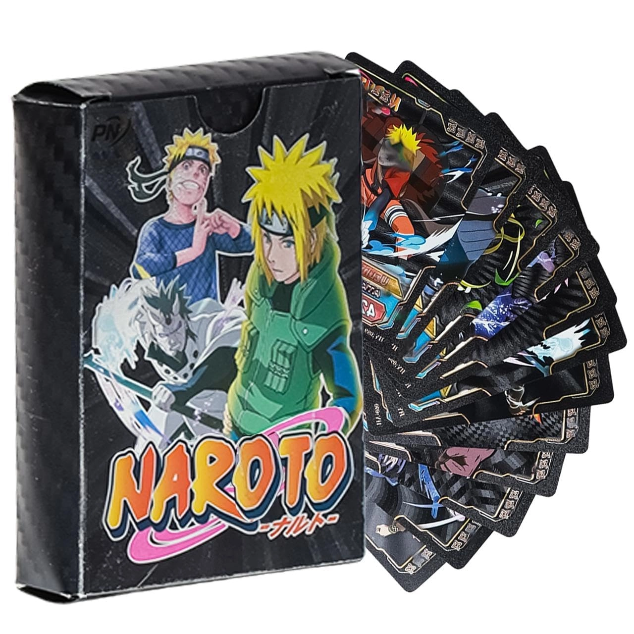 Unyks Star Naruto Anime Unique Card Desk Pack Black Edition - 55pcs