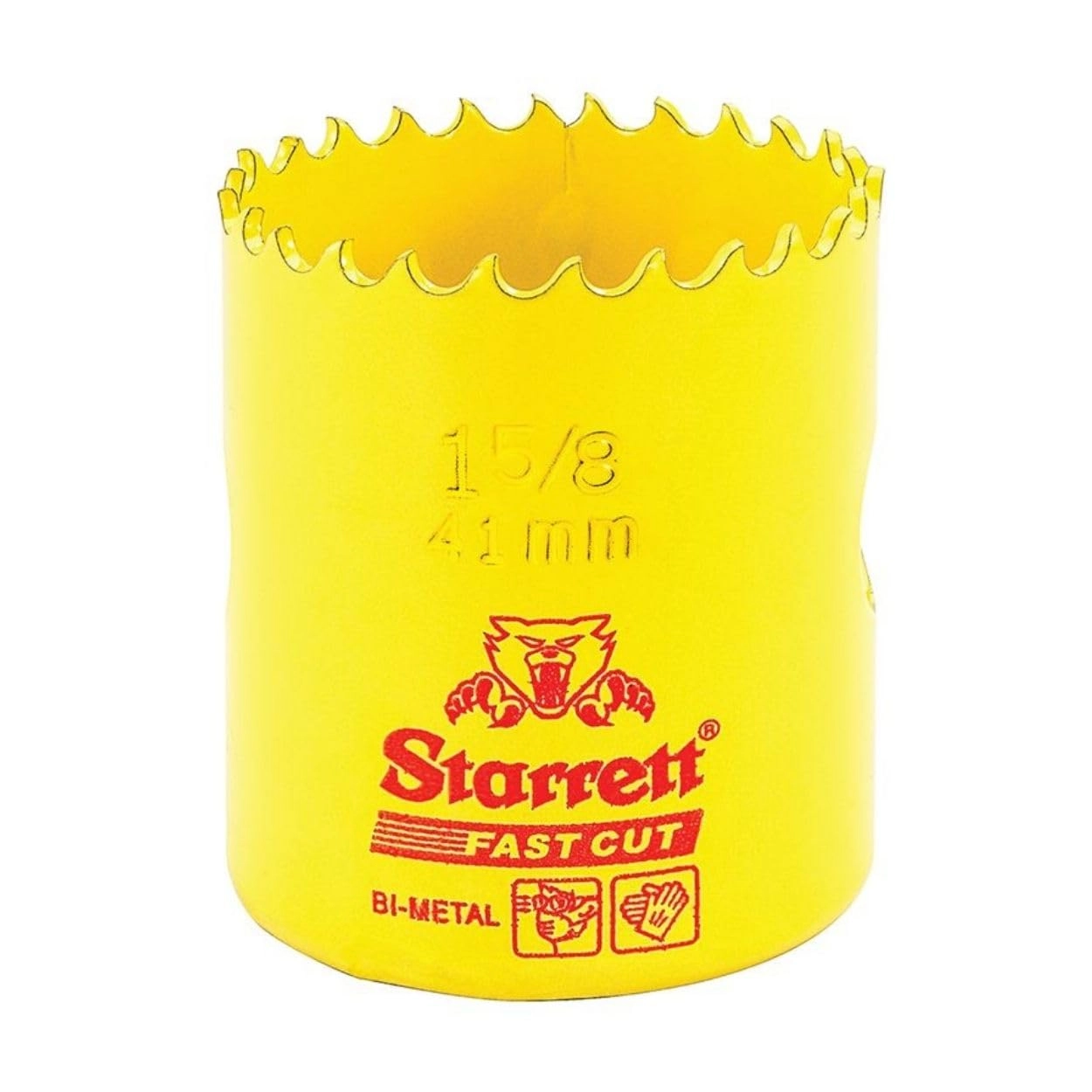 The L.S. Starrett Company BiMetal Fast Cut Straight Pitch Hole Saw - 158 Metal Steel and Wood