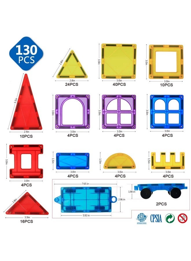 Magnetic Tiles - Construction 130 pcs