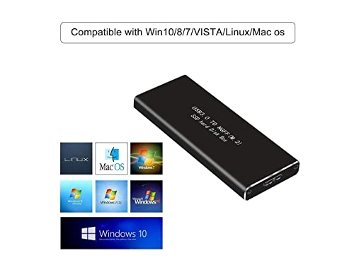 M.2 SSD Enclosure - USB3.0 SATA-bus NGFF M.2 Key B/B+M 2230 2242 2260 2280