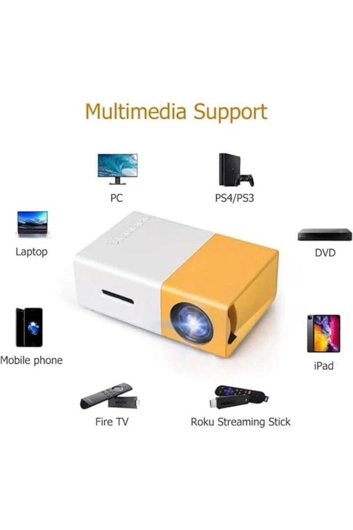 Mini Portable WiFi Projector 4" LCD Full HD