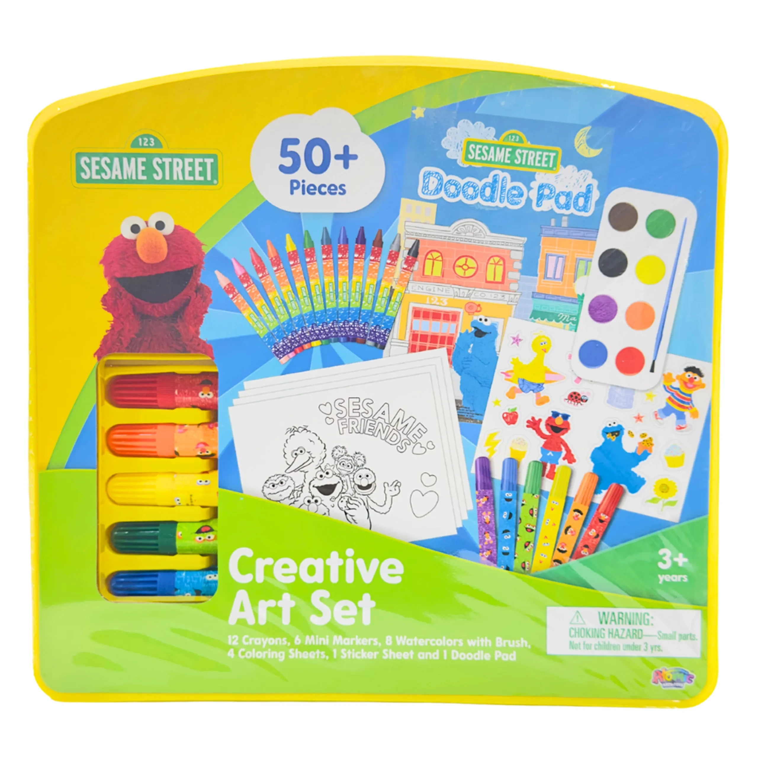 Creative Art Set - 50 Pieces 12 crayons 6 mini markers 8 watercolors