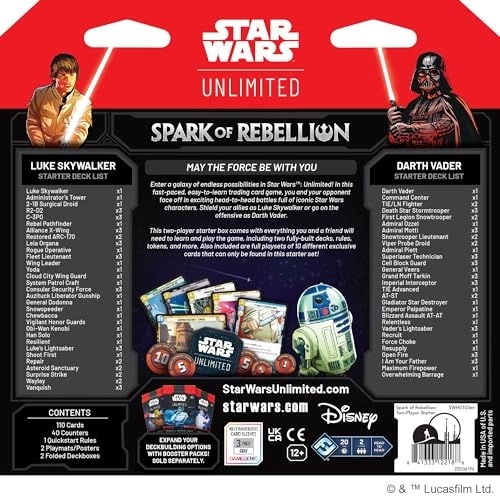 Star Wars: Unlimited Spark of Rebellion Starter Set - 2 PLAYERS English Edition