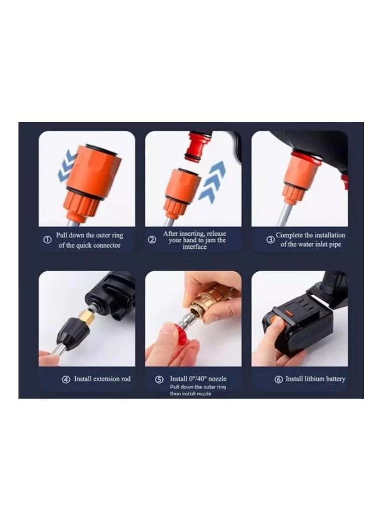 H2O - Dual 48V Batteries 5m Hose 3 Nozzles