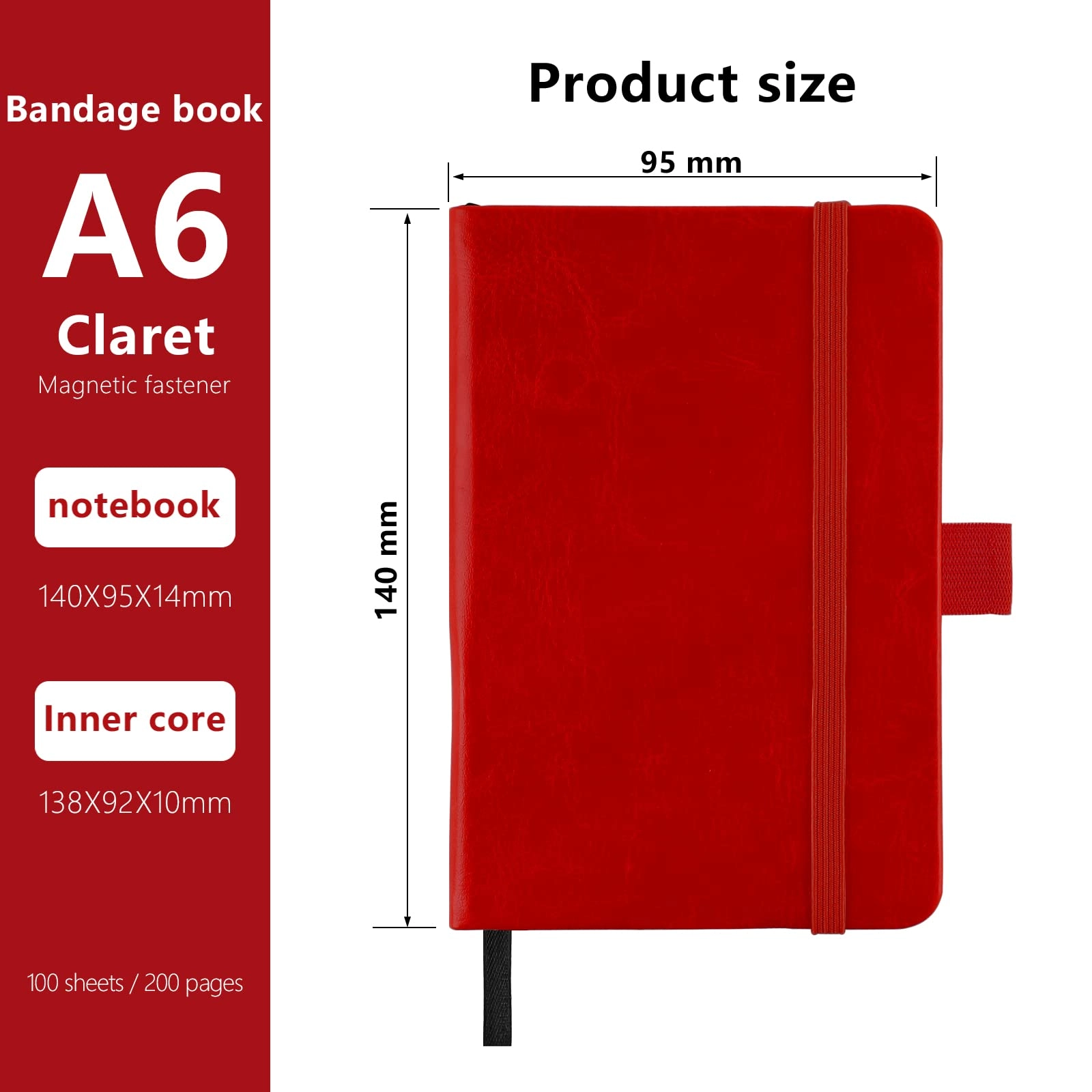 A6 Notebooks A6 Hardcover - Lined 100 Sheets