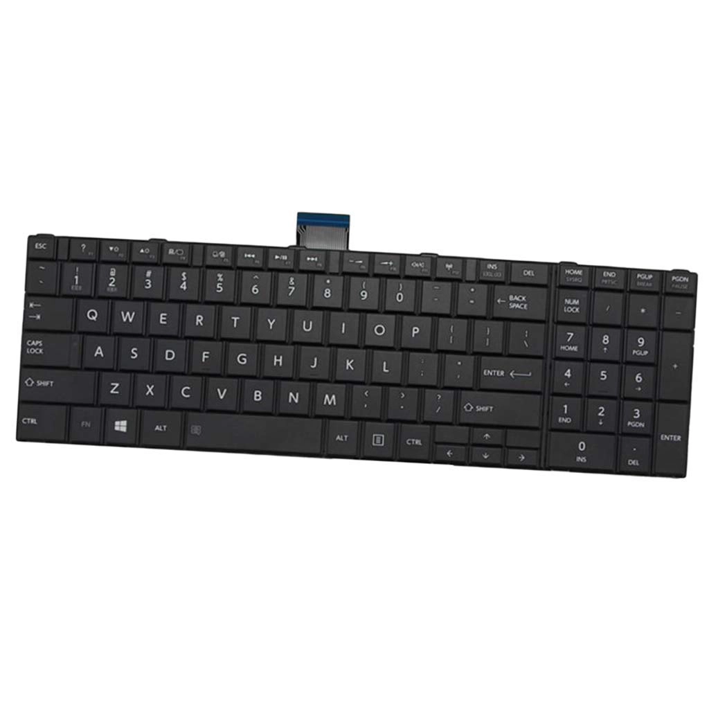 Tenlacum Keyboard Replacement for Toshiba Satellite C50-A C50D-A C50T-A C55-A - US Layout Black