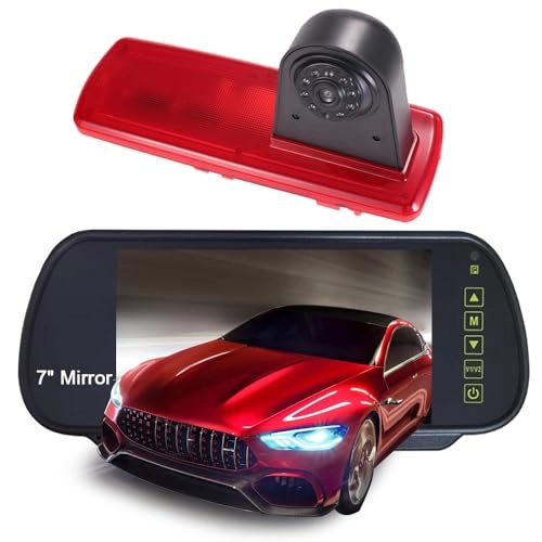 Brake Light Camera - Night vision 628 x 586 pixels + TFT LCD monitor - 7 Inches